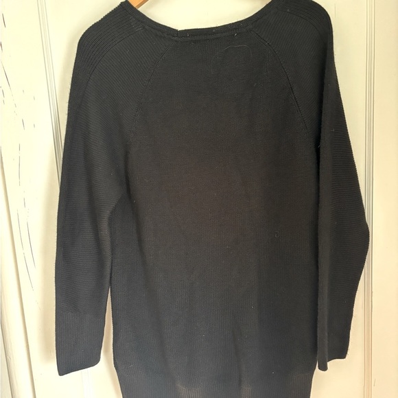 Athleta black womens v neck sweater size medium - Picture 3 of 4